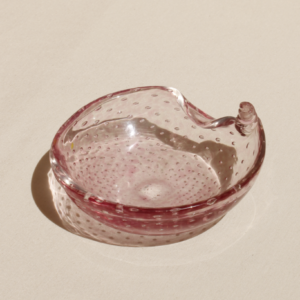 Smoked Bubble Glass Decorative Bowl