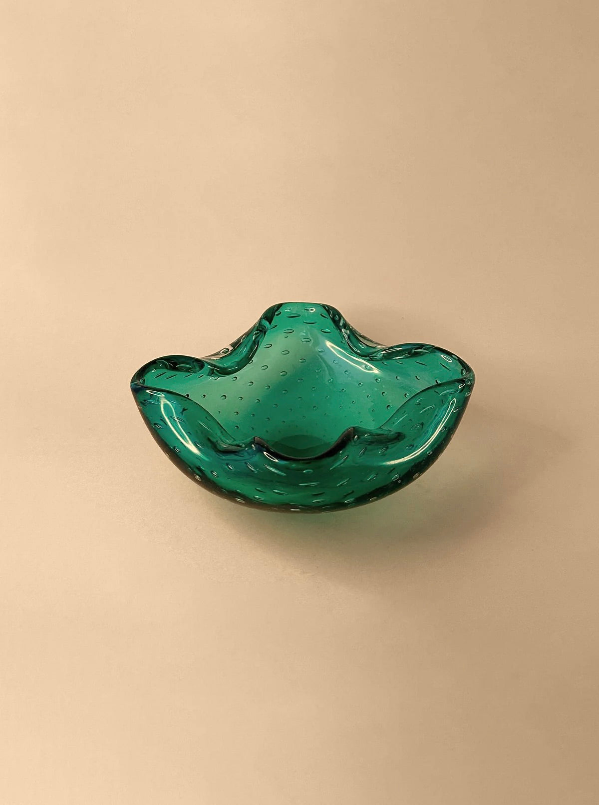 Mint Green Bubble Glass Decorative Ashtray