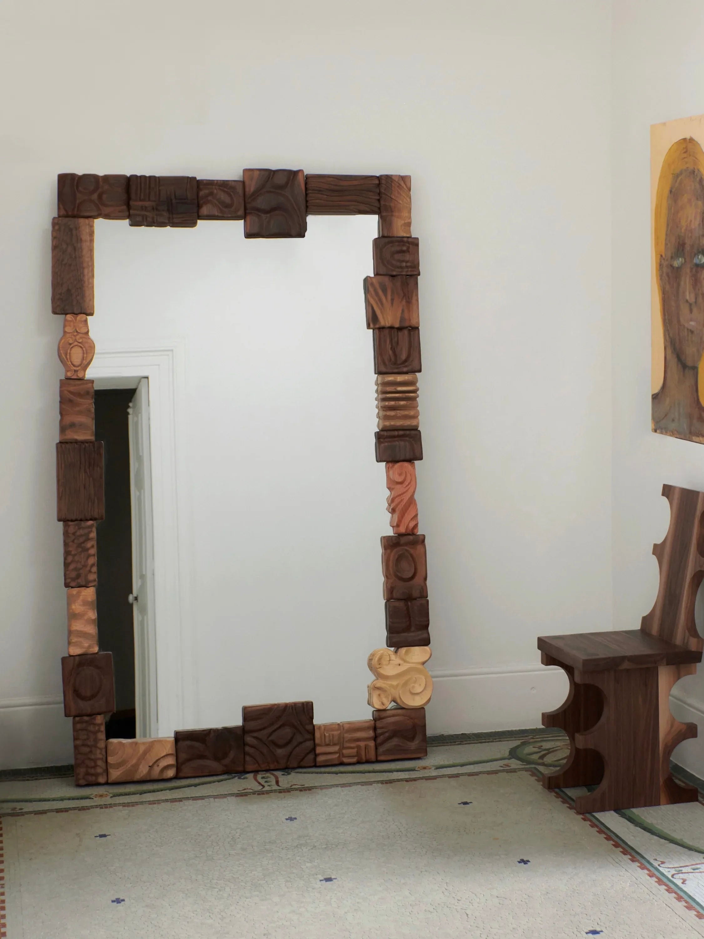 Tall Framed Floor Mirror - Image 2