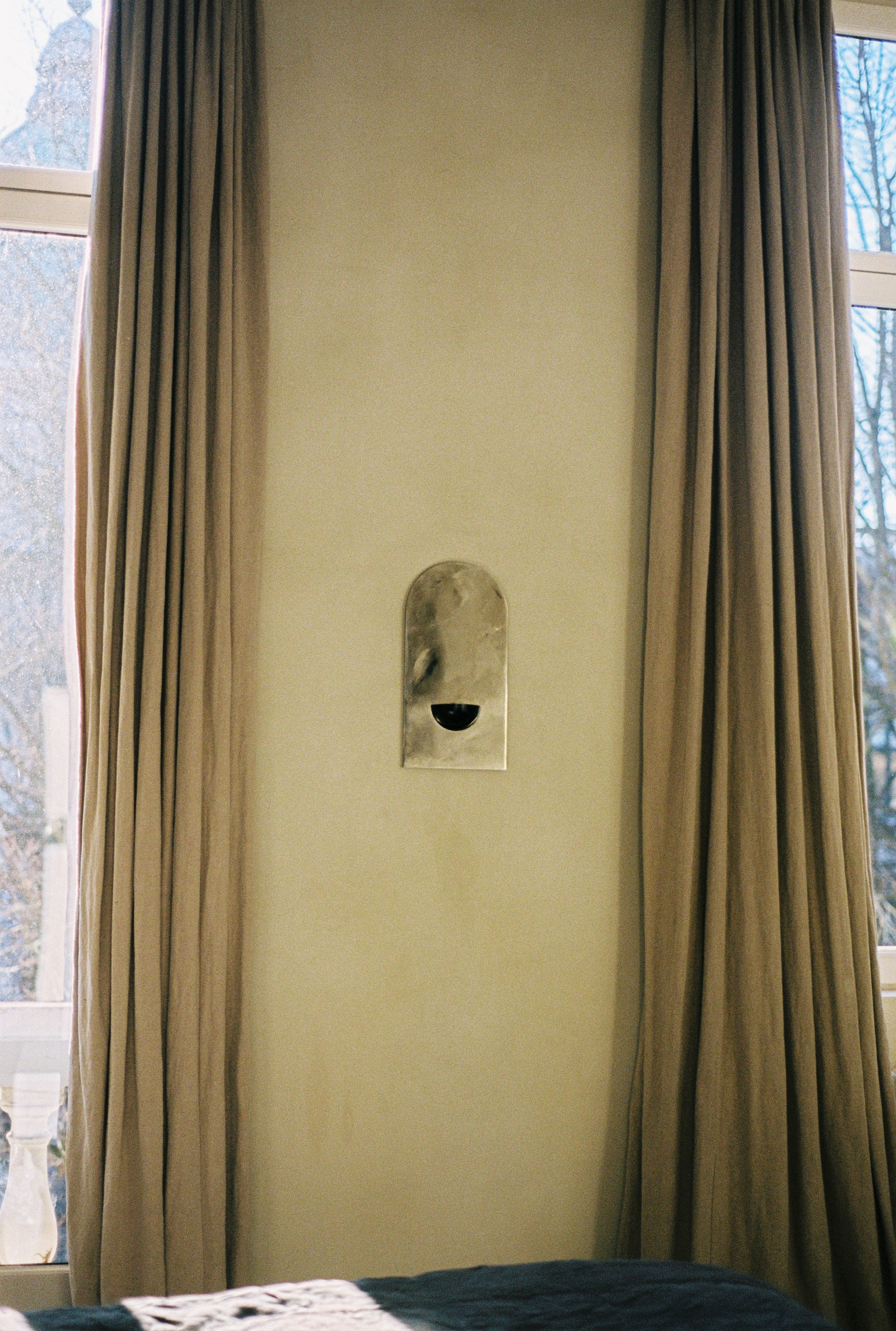 Small Polished Steel Wall Mirror - Image 5