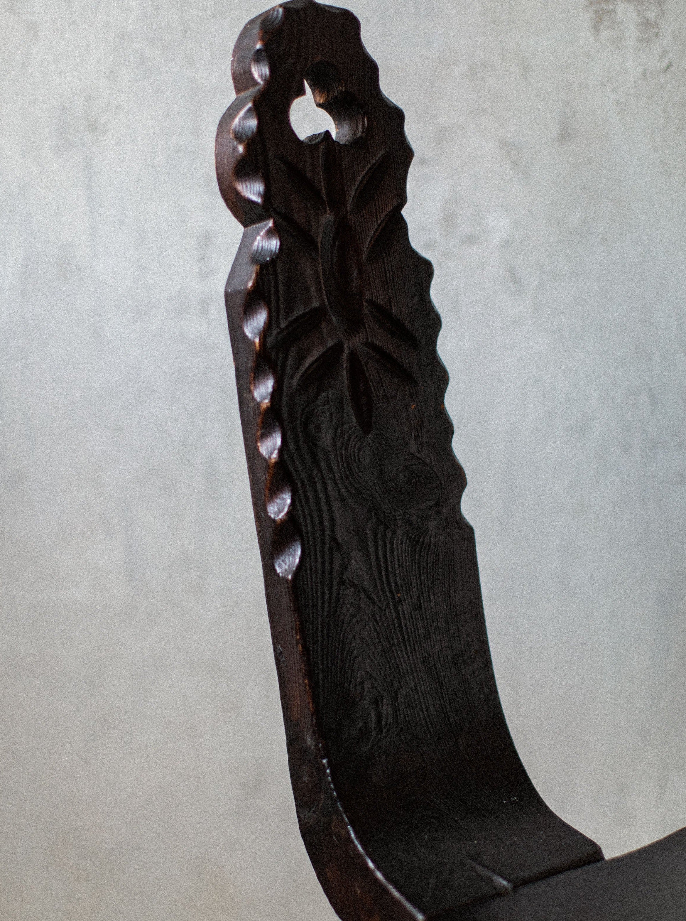Brutalist Wooden Accent Chair - Image 6