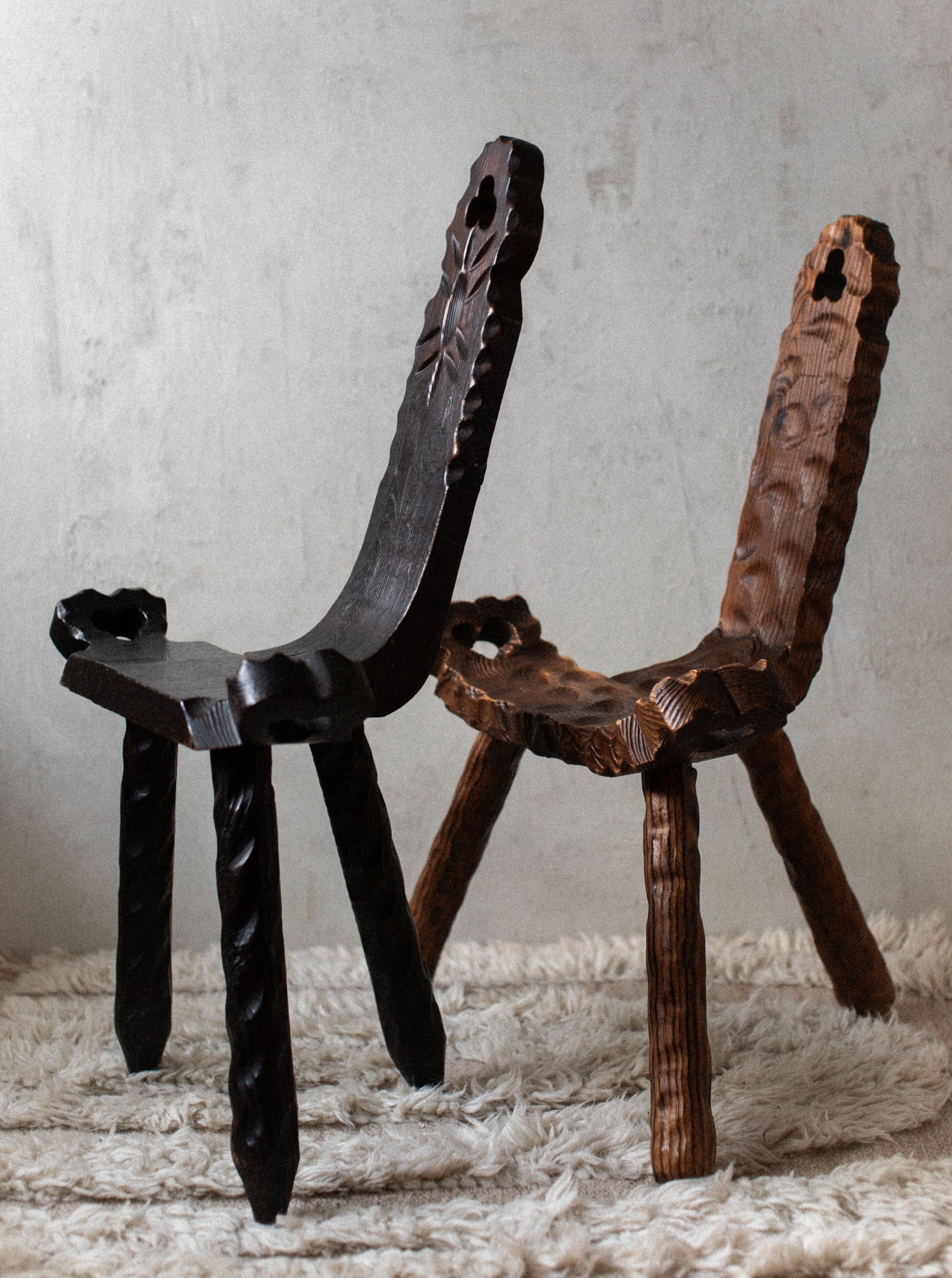 Brutalist Wooden Accent Chair - Image 4