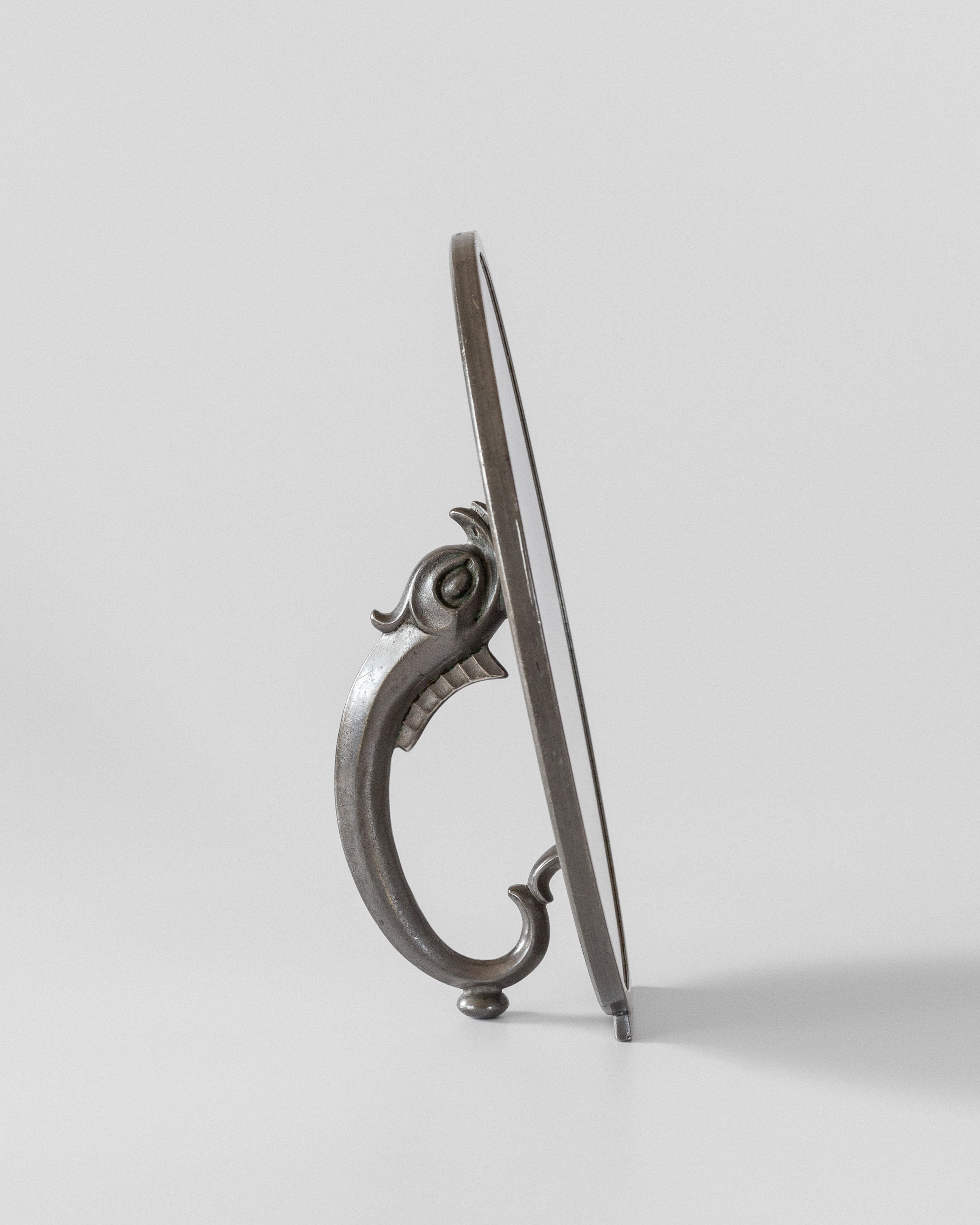 Small Round Metal Accent Mirror - Image 2