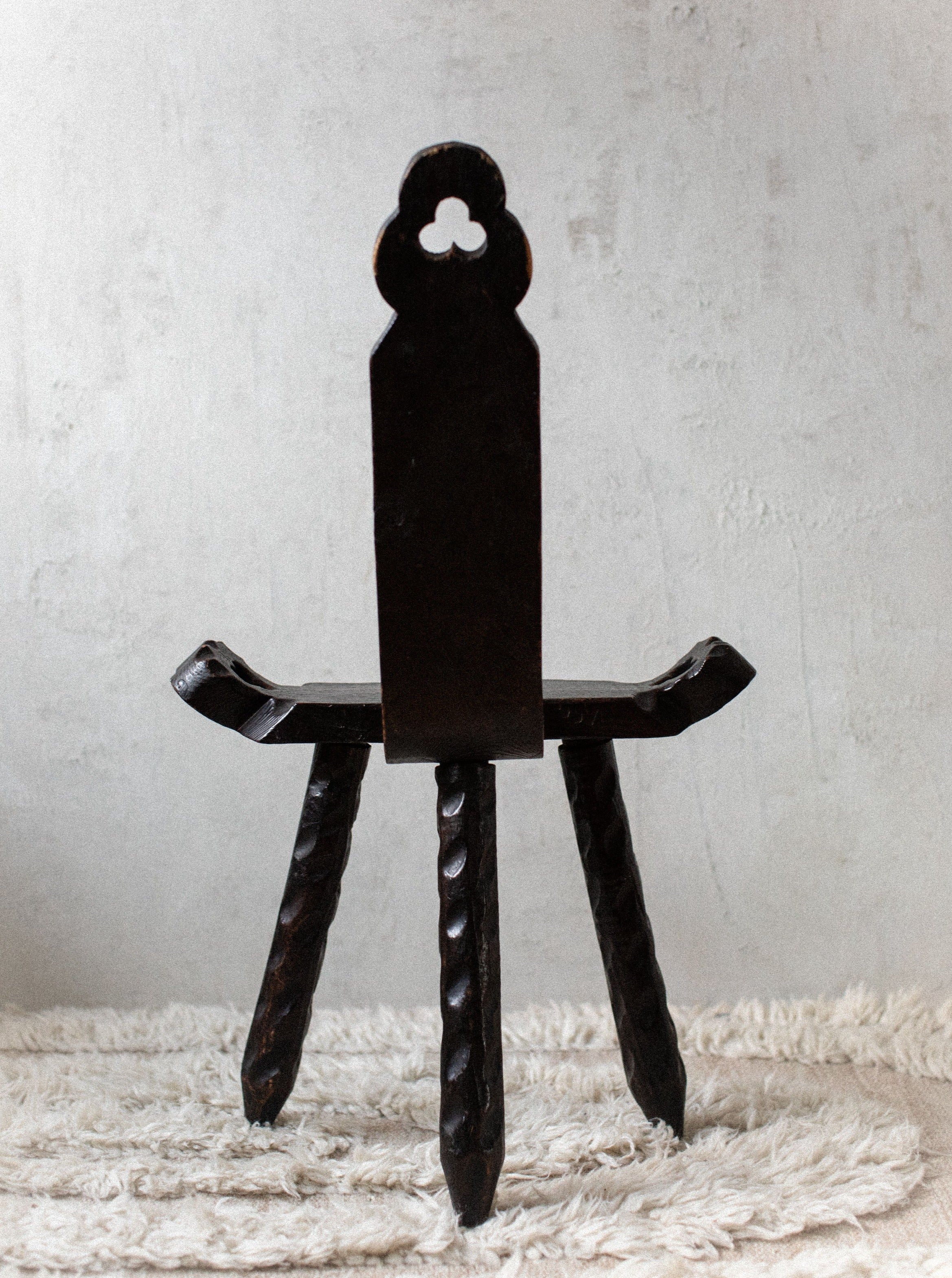 Brutalist Wooden Accent Chair - Image 2