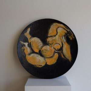 Hand-Painted Wooden Fruit Plate
