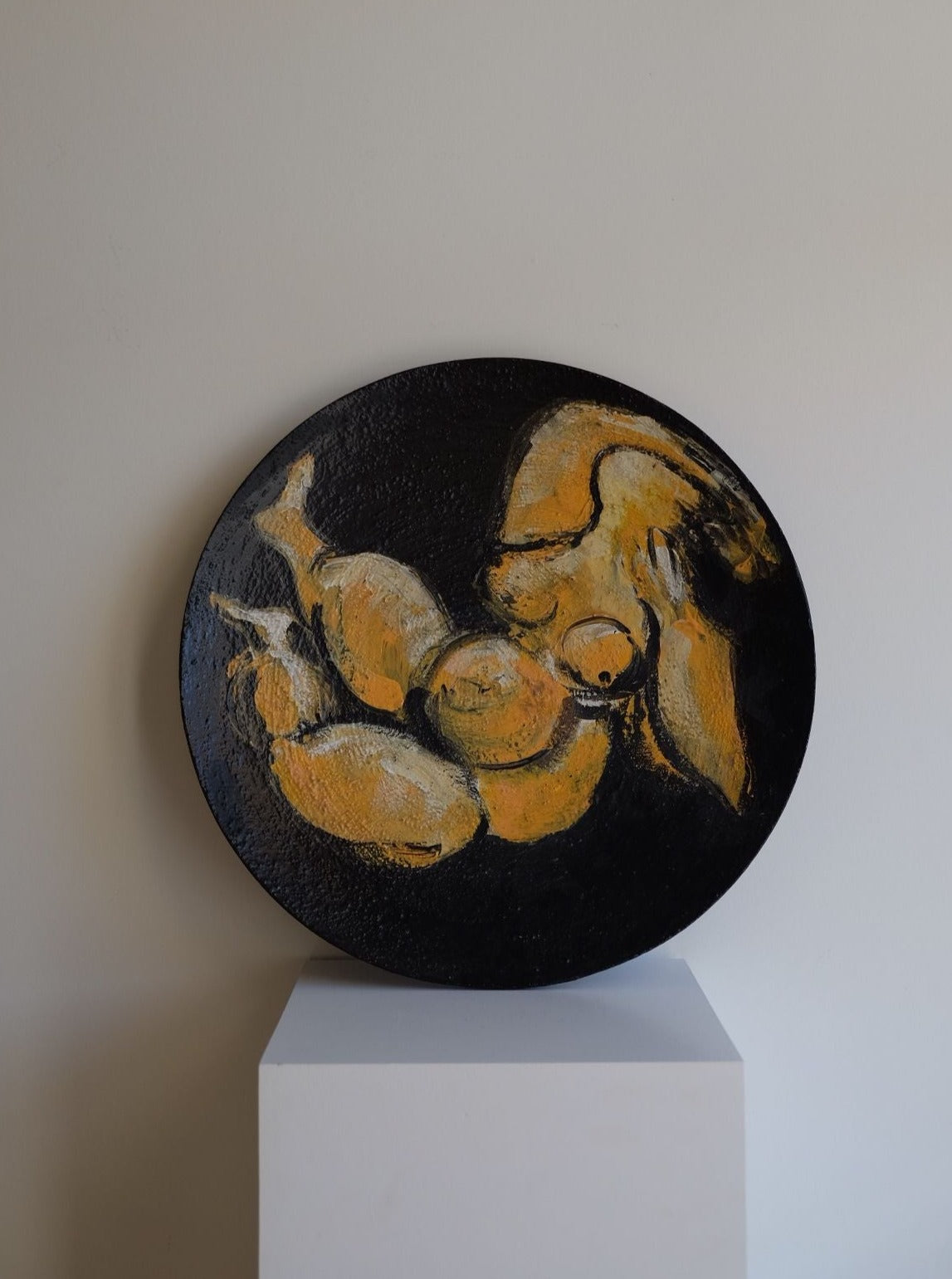 Hand-Painted Wooden Fruit Plate