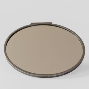Small Round Metal Accent Mirror