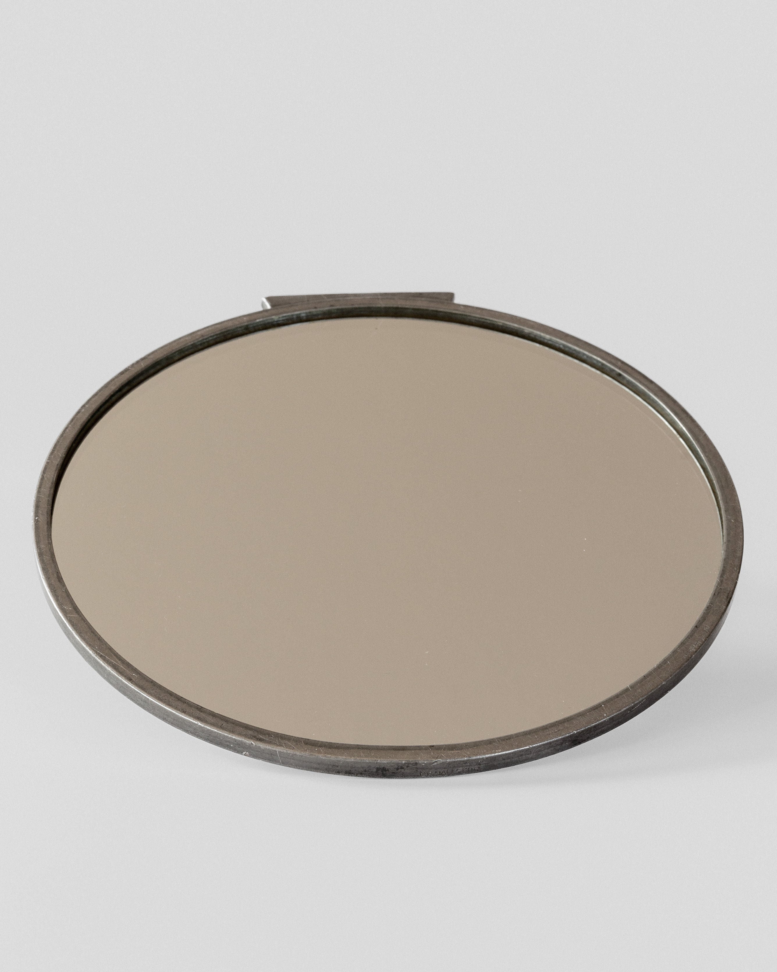 Small Round Metal Accent Mirror