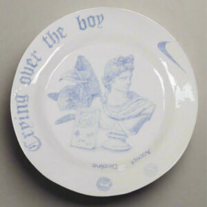 Abstract Face Ceramic Decorative Plate