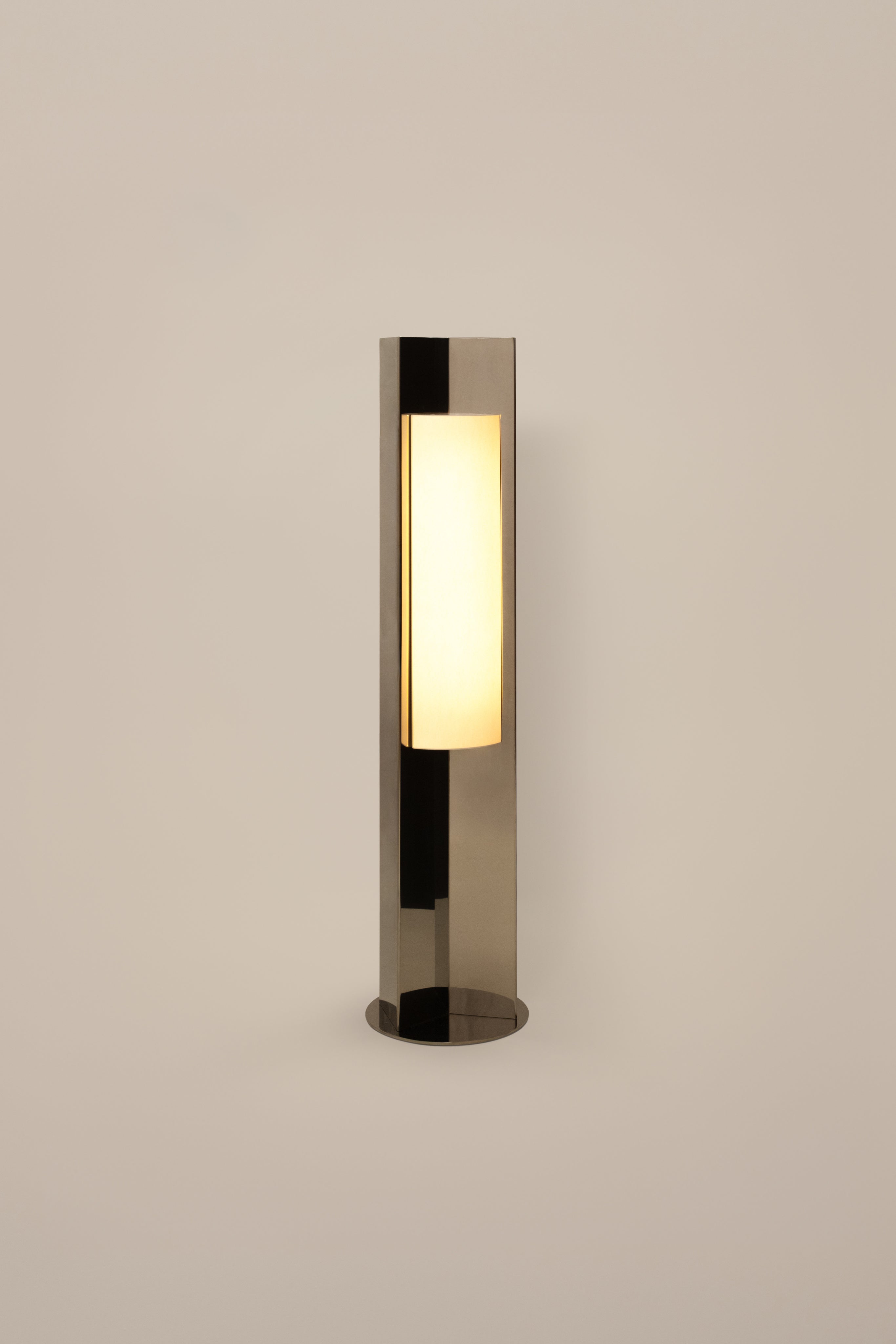 Polished Steel Arrow Floor Lamp